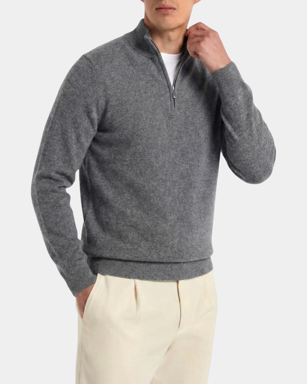 Kauf 1, Erhalte 2 – Half-Zip Pullover aus Premium-Kaschmir