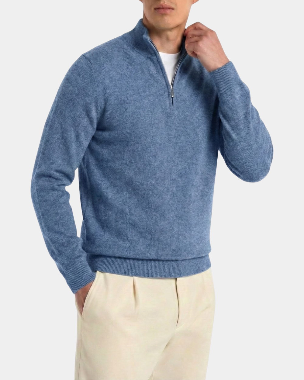 Kauf 1, Erhalte 2 – Half-Zip Pullover aus Premium-Kaschmir