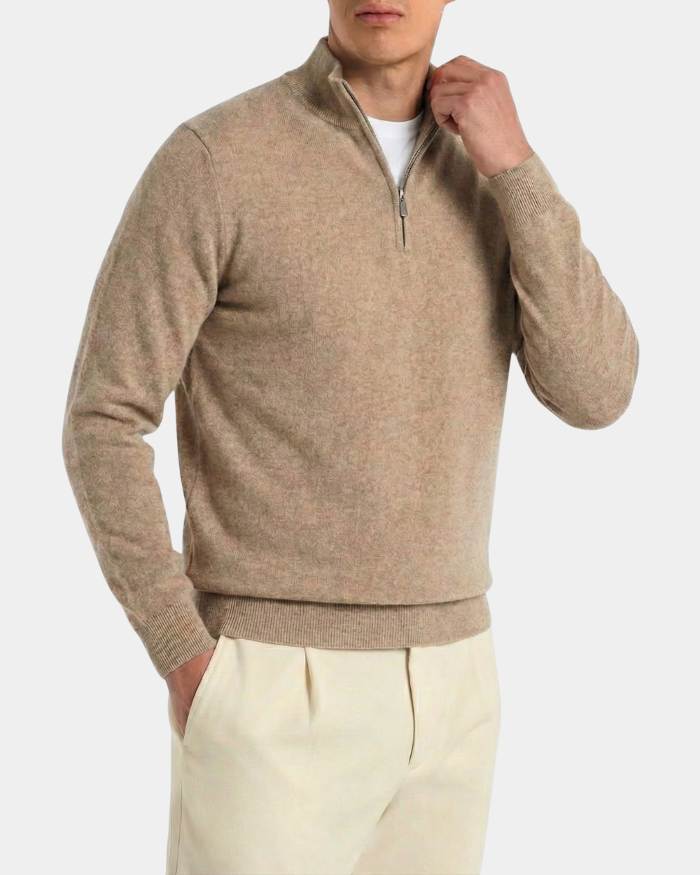 Kauf 1, Erhalte 2 – Half-Zip Pullover aus Premium-Kaschmir